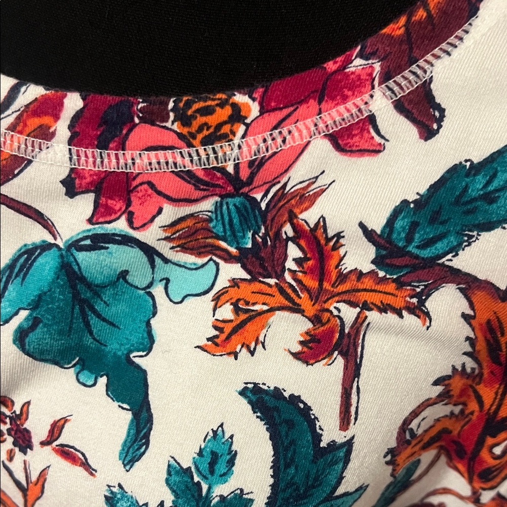 Talbots Vibrant Floral Long Sleeve Top - Picture 3 of 8